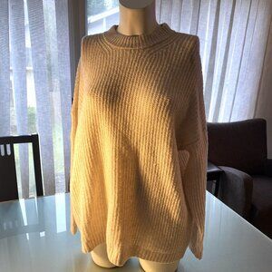American Eagle Cream Crewneck Pullover Sweater Like NEW Raglan Size Small S